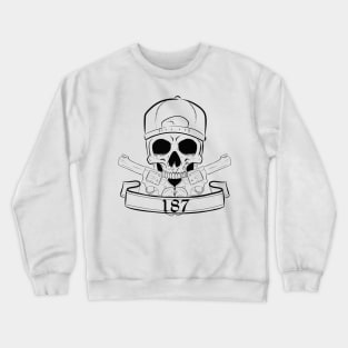 B/W Revolver Skull Crewneck Sweatshirt